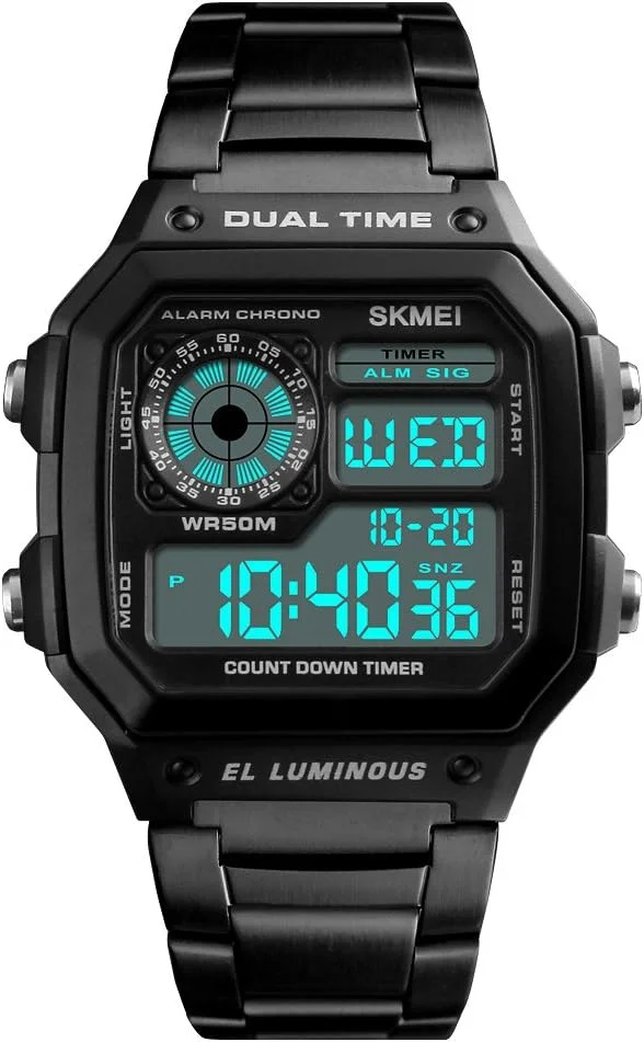 ساعت مچی دیجیتال مردانه اسکمی مدل اسپرت استیل - 1335 مشکی ساعت مچی دیجیتال مردانه اسکمی مدل اسپرت استیل - 1335 مشکی