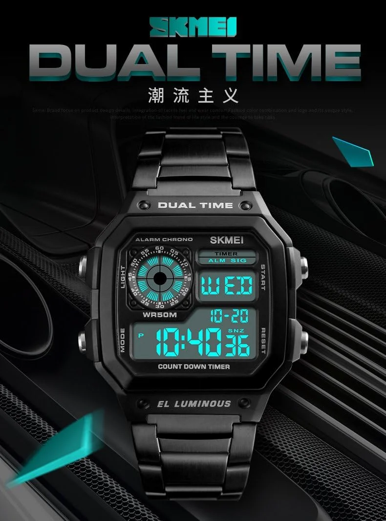 ساعت مچی دیجیتال مردانه اسکمی مدل اسپرت استیل - 1335 مشکی ساعت مچی دیجیتال مردانه اسکمی مدل اسپرت استیل - 1335 مشکی