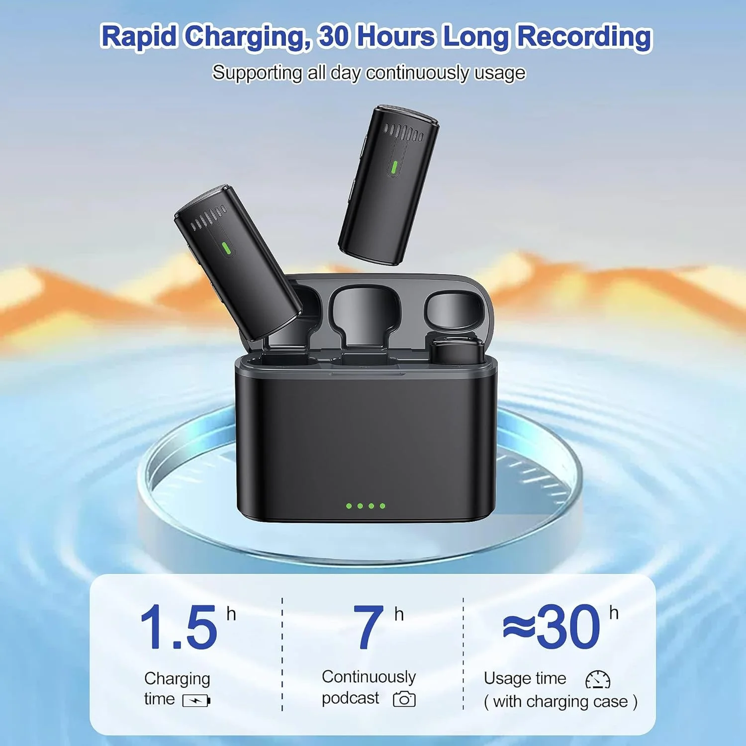 میکروفون یقه ای بی سیم BIGTHREE، میکروفون کوچک با قابلیت حذف نویز و تغییر صدا، همراه با جعبه شارژ، میکروفون ضبط صدا برای آیفون برای ویدیو، پادکست، مصاحبه، ولاگ، یوتیوب میکروفون یقه ای بی سیم BIGTHREE، میکروفون کوچک با قابلیت حذف نویز و تغییر صدا، همراه با جعبه شارژ، میکروفون ضبط صدا برای آیفون برای ویدیو، پادکست، مصاحبه، ولاگ، یوتیوب