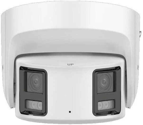 دوربین تحت شبکه پانورامیک ColorVu ثابت Turret هایک ویژن 8 مگاپیکسل، سنسور CMOS اسکن پیشرونده 2x 1/1.8 اینچی، لنز ثابت 4 میلی متری، دیافراگم F1.0، نوع عنبیه ثابت، سفید | DS-2CD2387G2P-LSU/SL(4mm)