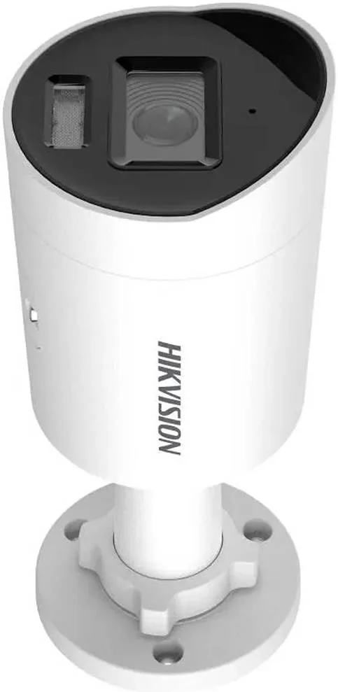 دوربین بولت تحت شبکه 2 مگاپیکسلی هایک ویژن AcuSense DS-2CD2023G2-IU مناسب فضای باز با دید در شب، لنز 2.8 میلی متری، برد تا 40 متر، فشرده سازی H.265+، میکروفون داخلی، مقاوم در برابر آب IP67، سفید | DS-2CD2023G2-IU