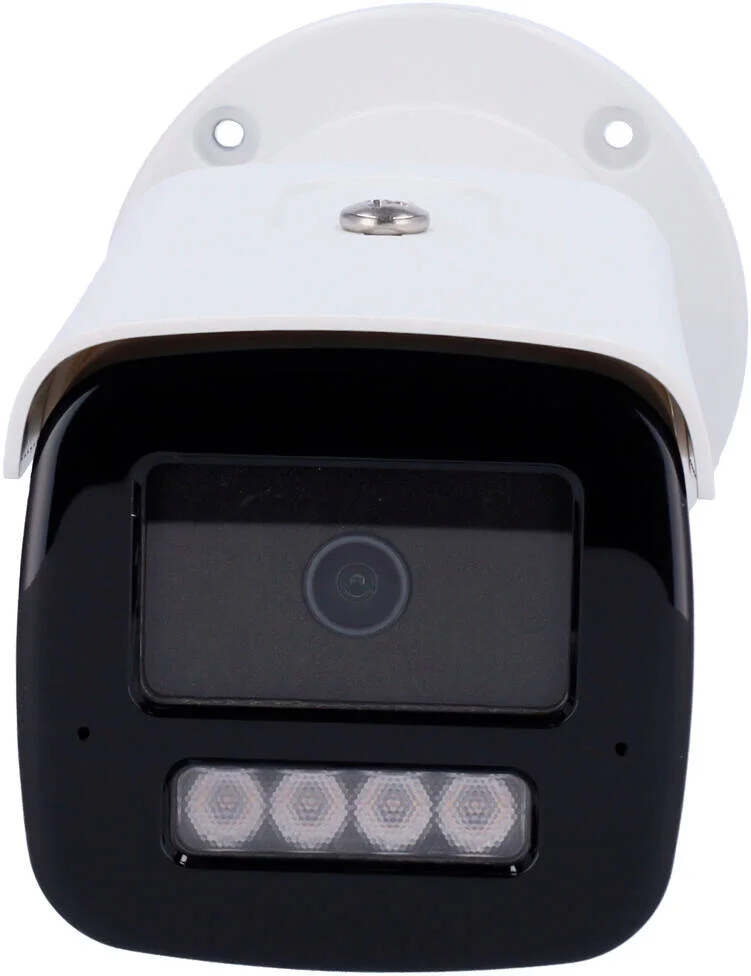 دوربین مداربسته بولت هایک ویژن سری PRO، رزولوشن 8 مگاپیکسل، لنز 2.8 میلی‌متر، سنسور CMOS اسکن پیشرونده 1/2.8 اینچی، تشخیص حرکت 2.0، آرایه میکروفون دوگانه، IP67، سفید | DS-2CD2T83G2-4LI2U(2.8mm)