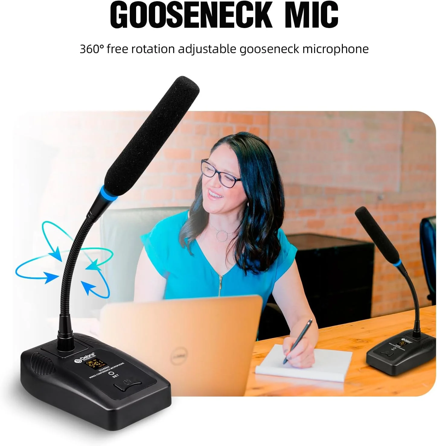 سیستم میکروفون کنفرانس بی سیم D Debra Audio Pro DU4004 UHF 4 * 16 کانال قابل تنظیم با میکروفون گردن غازی بی سیم 360 درجه چرخان، ایده آل برای جلسات، سخنرانی و کنفرانس (4 میکروفون کنفرانس) سیستم میکروفون کنفرانس بی سیم D Debra Audio Pro DU4004 UHF 4 * 16 کانال قابل تنظیم با میکروفون گردن غازی بی سیم 360 درجه چرخان، ایده آل برای جلسات، سخنرانی و کنفرانس (4 میکروفون کنفرانس)