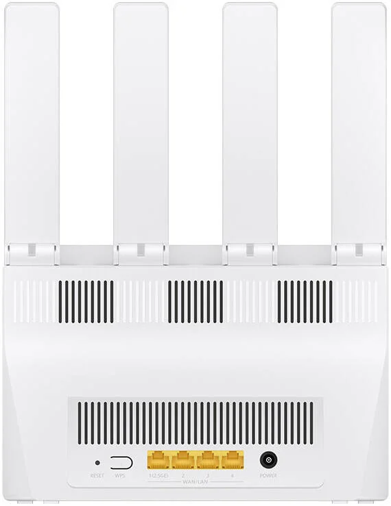 روتر HUAWEI WiFi BE3، آنتن وای فای دو بانده خارجی، 56 مگابایت رم + 128 مگابایت رام، باند بی سیم 2.4 گیگاهرتز و 5 گیگاهرتز، نشانگر LED، Wi-Fi 7، سوراخ ریست مستقل، 3 عدد، سفید | BE3-3