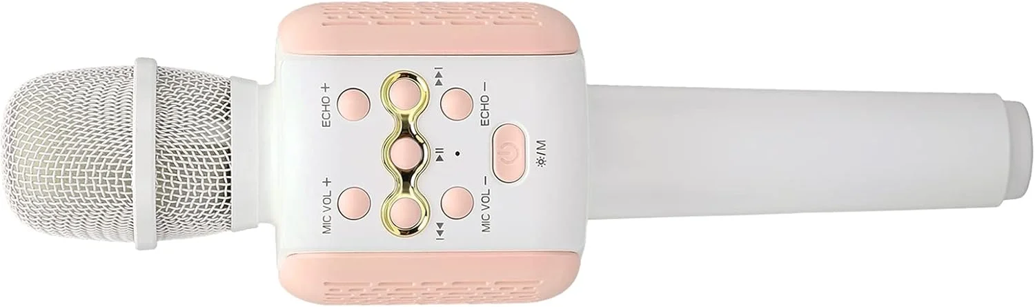 میکروفون بی سیم L858، میکروفون کارائوکه دستی قابل حمل بی سیم برای مهمانی خودرو، کامپیوتر و همه تلفن های هوشمند (سفید صورتی) میکروفون بی سیم L858، میکروفون کارائوکه دستی قابل حمل بی سیم برای مهمانی خودرو، کامپیوتر و همه تلفن های هوشمند (سفید صورتی)