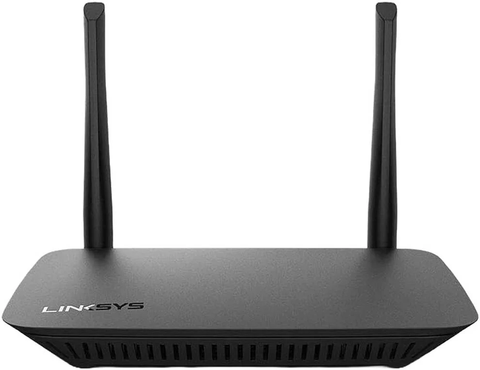 روتر وای فای دو بانده Linksys AC1000، 2.4/5 گیگاهرتز، سرعت 1.2 گیگابیت بر ثانیه، 4 پورت اترنت، رمزگذاری 128 بیتی، مشکی | E5350-ME