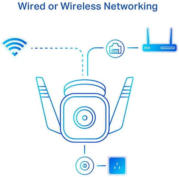 دوربین امنیتی وای‌فای بیرونی TP-Link، سنسور تصویر 1/2.7 اینچی، رزولوشن 3 مگاپیکسل، نرخ فریم ویدیو 15 FPS، صدای دو طرفه، تشخیص حرکت، LED مادون قرمز 850 نانومتری، کابل برق 3 متری، سفید | Tapo C310