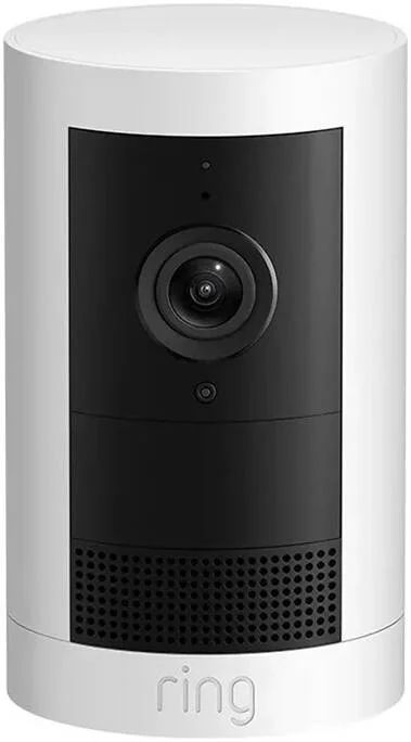 دوربین امنیتی باتری دار 2K پلاس رینگ، دوربین بی سیم فضای باز، ویدیوی 2K با دید رینگ، دید در نور کم، مکالمه دو طرفه، Wi-Fi 6، سفید
