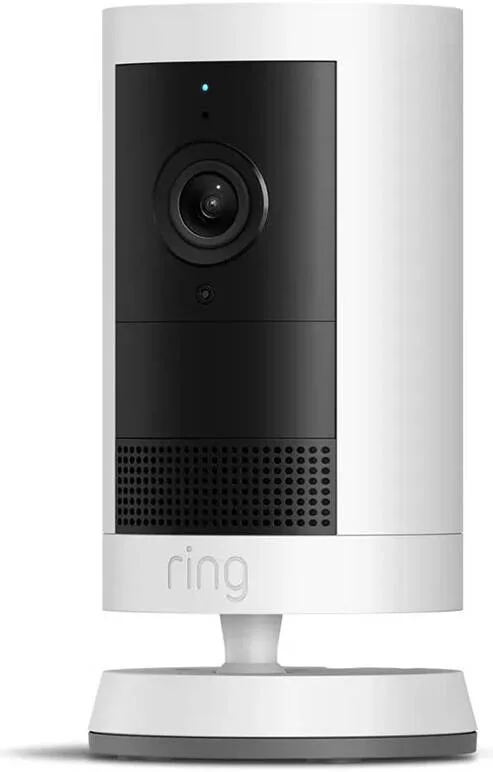 دوربین امنیتی باتری دار 2K پلاس رینگ، دوربین بی سیم فضای باز، ویدیوی 2K با دید رینگ، دید در نور کم، مکالمه دو طرفه، Wi-Fi 6، سفید