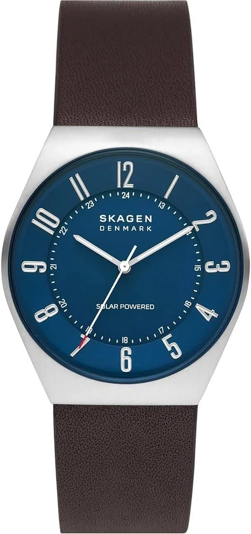 ساعت مردانه Skagen Grenen Solar با انرژی خورشیدی، حداقل 50% فولاد ضد زنگ بازیافتی، سایز قاب 37 میلی متر