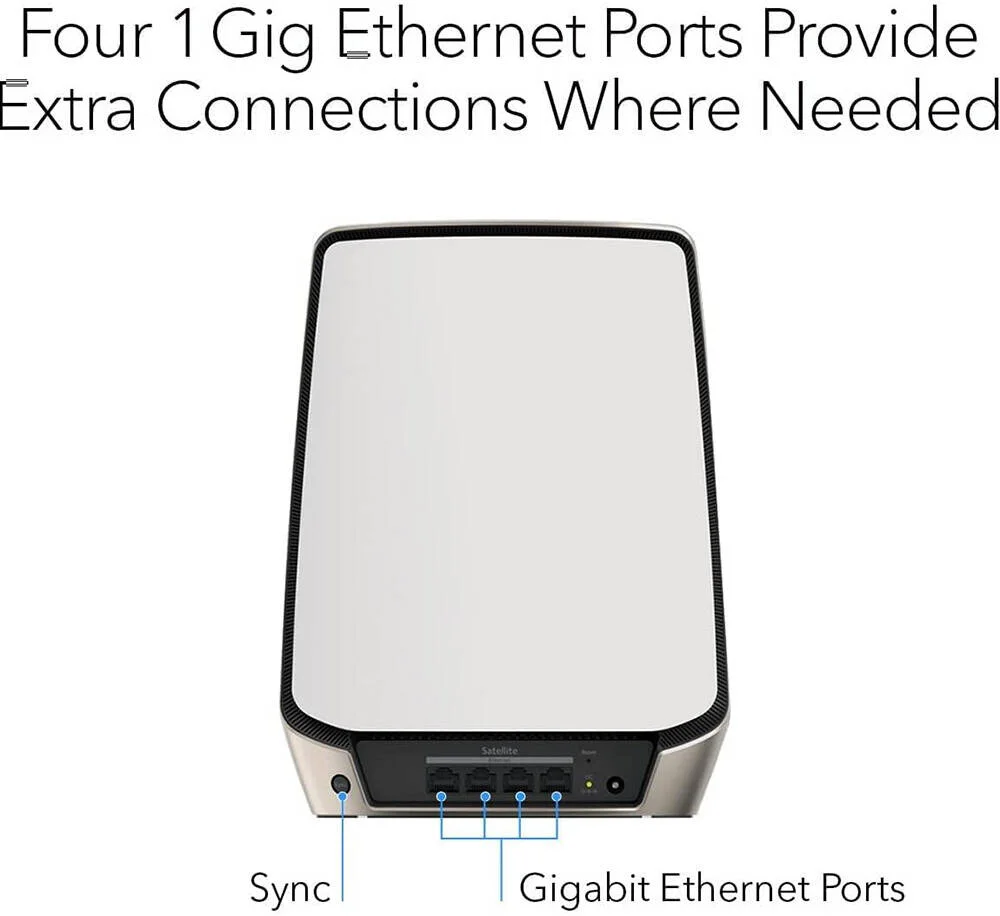ماهواره توسعه دهنده مش وای فای 6 سه باندی نت گیر Orbi RBS860 AX6000، سرعت وای فای تا 6 گیگابیت بر ثانیه، پوشش دهی تا 250 متر مربع، دارای 4 پورت اترنت 1 گیگابیتی، سازگار با Orbi RBR860S و RBK863S، سفید | RBS860-100APS ماهواره توسعه دهنده مش وای فای 6 سه باندی نت گیر Orbi RBS860 AX6000، سرعت وای فای تا 6 گیگابیت بر ثانیه، پوشش دهی تا 250 متر مربع، دارای 4 پورت اترنت 1 گیگابیتی، سازگار با Orbi RBR860S و RBK863S، سفید | RBS860-100APS