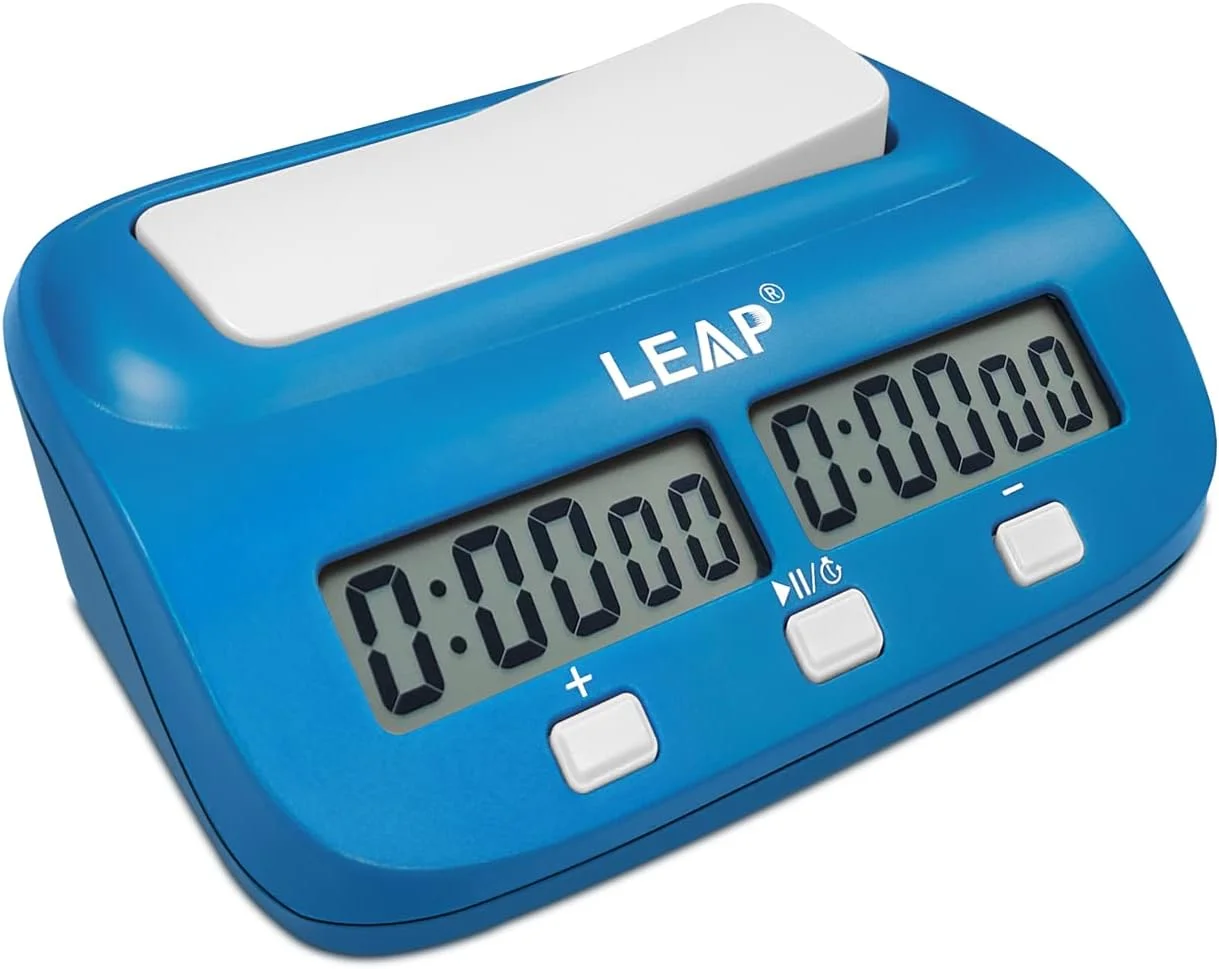 تایمر دیجیتال شطرنج LEAP با قابلیت های اضافه و تاخیر زمانی، مناسب برای بازی شطرنج، I-GO و شطرنج چینی (آبی)
