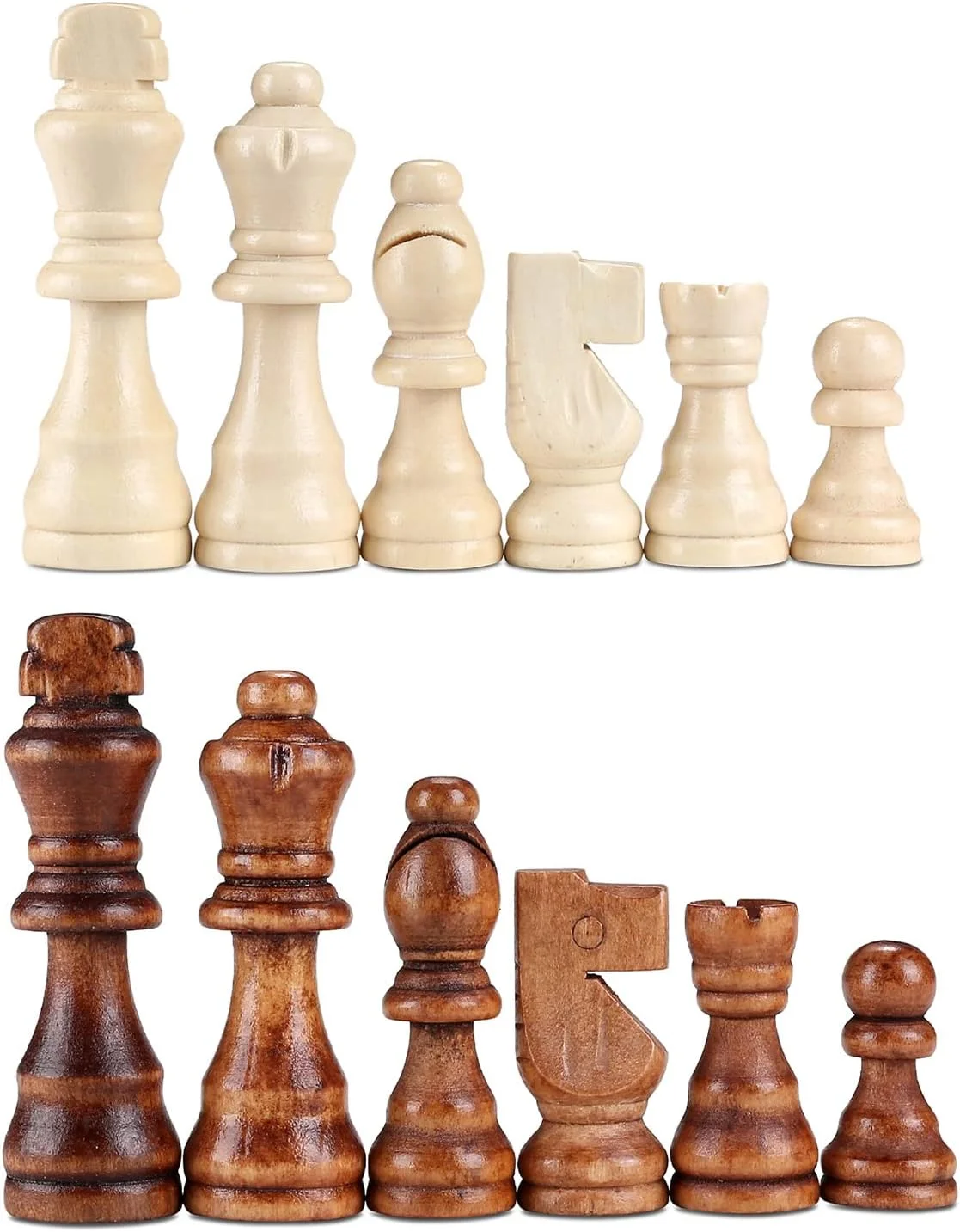 ست بازی چوبی شطرنج و تخته نرد 2 در 1 (2 مدل، 2 رنگ) - ست شطرنج با 32 مهره و تخته نرد با 30 مهره - 15 سال به بالا