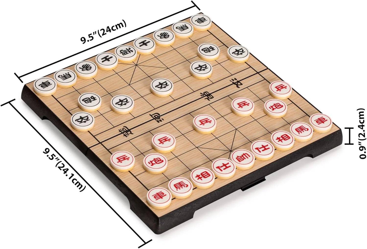مجموعه بازی شطرنج چینی شیانگ‌چی مغناطیسی مسافرتی Yellow Mountain Imports، 9.5 اینچ، 2 بازیکن، 3 سال به بالا