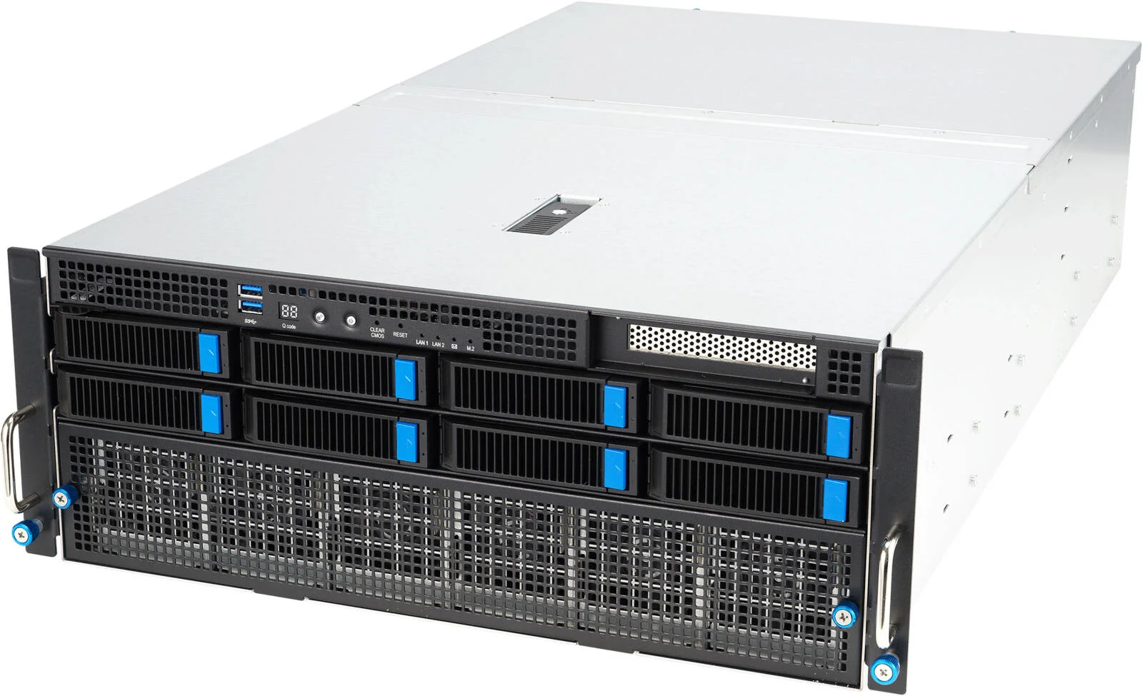ایستگاه کاری هوش مصنوعی GPU، سرور 4U، AMD 2x EPYC 9754، 128 هسته، 256 رشته، تا 3.1 گیگاهرتز، 2x NVIDIA A100 80GB، رم 512GB DDR5، 4TB M.2 GEN 4 SSD / 40TB HDD، PERC H755 SAS، 11x اسلات PCIe 5.0، منبع تغذیه 2+2 تیتانیومی 3000W