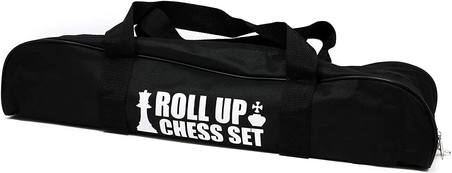 صفحه شطرنج رولی Tradeopia با ابعاد 50 در 50 سانتی متر، مهره های سنگین و کیف حمل با بند شانه ای - حمل آسان