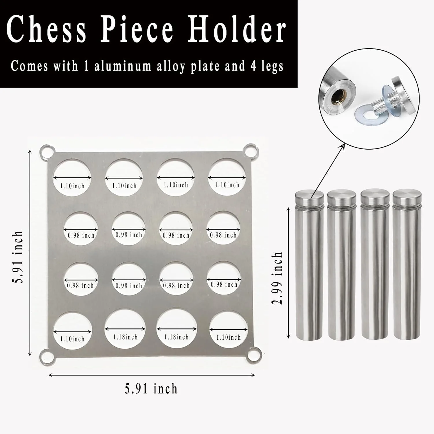 نگهدارنده فلزی برای قالب های شطرنج، نگهدارنده مهره شطرنج برای قالب های سیلیکونی DIY، لوازم جانبی قالب های سیلیکونی برای کیت بازی DIY، قوی و بادوام، مقاومت در برابر درجه حرارت بالا (شامل قالب نمی شود)