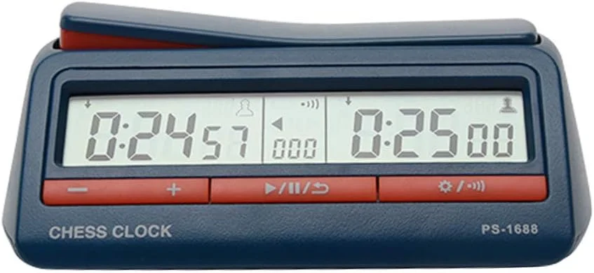 ساعت شطرنج دیجیتال QOTSTEOS، تایمر حرفه ای شطرنج بین المللی با دکمه الاکلنگی بزرگ، تایمر بازی