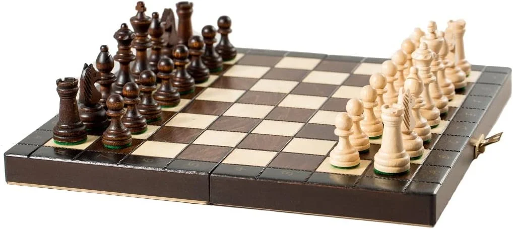 صفحه شطرنج چوبی دست ساز مدل Tournament 65، صفحه تاشو، 30cm x 30cm، 2 نفره، مناسب برای 6 سال به بالا