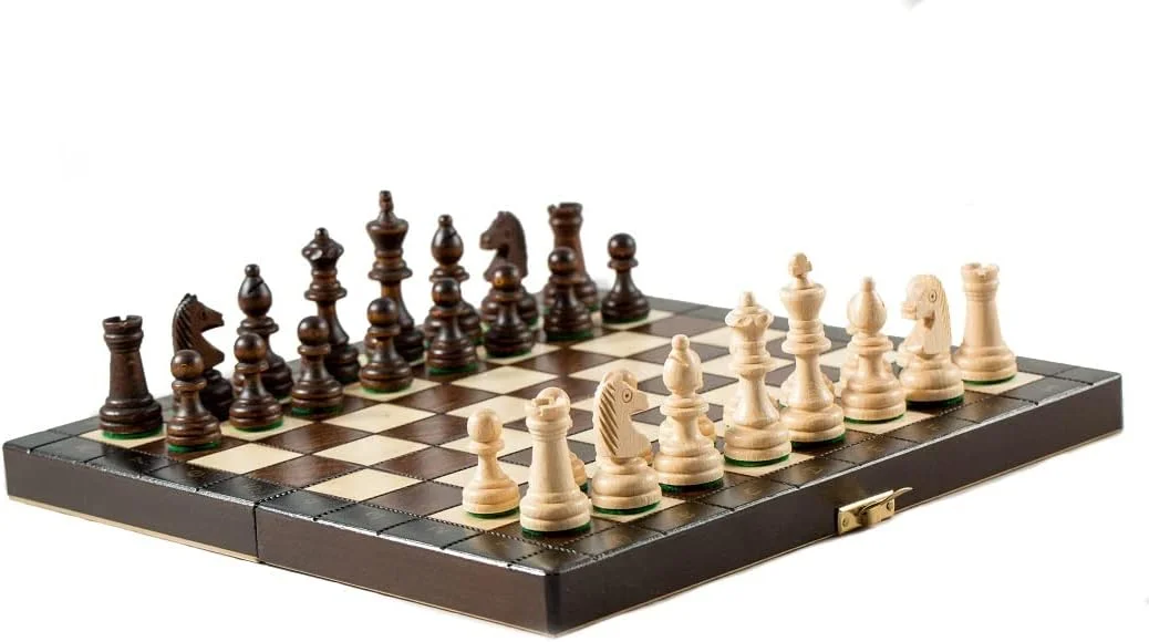 صفحه شطرنج چوبی دست ساز مدل Tournament 65، صفحه تاشو، 30cm x 30cm، 2 نفره، مناسب برای 6 سال به بالا