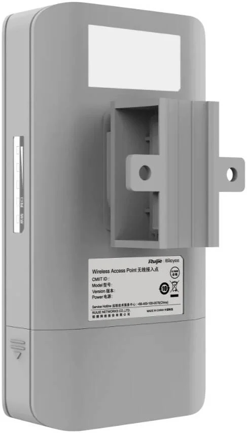 روترهای RUIJIE RG-EST310 V2، پل بی‌سیم 5 گیگاهرتز دو جریانی 802.11ac 1KM مناسب برای آسانسور، محوطه دانشگاه، ساختمان، مقاوم در برابر آب و هوا IP54، خاکستری | RG-EST310 V2