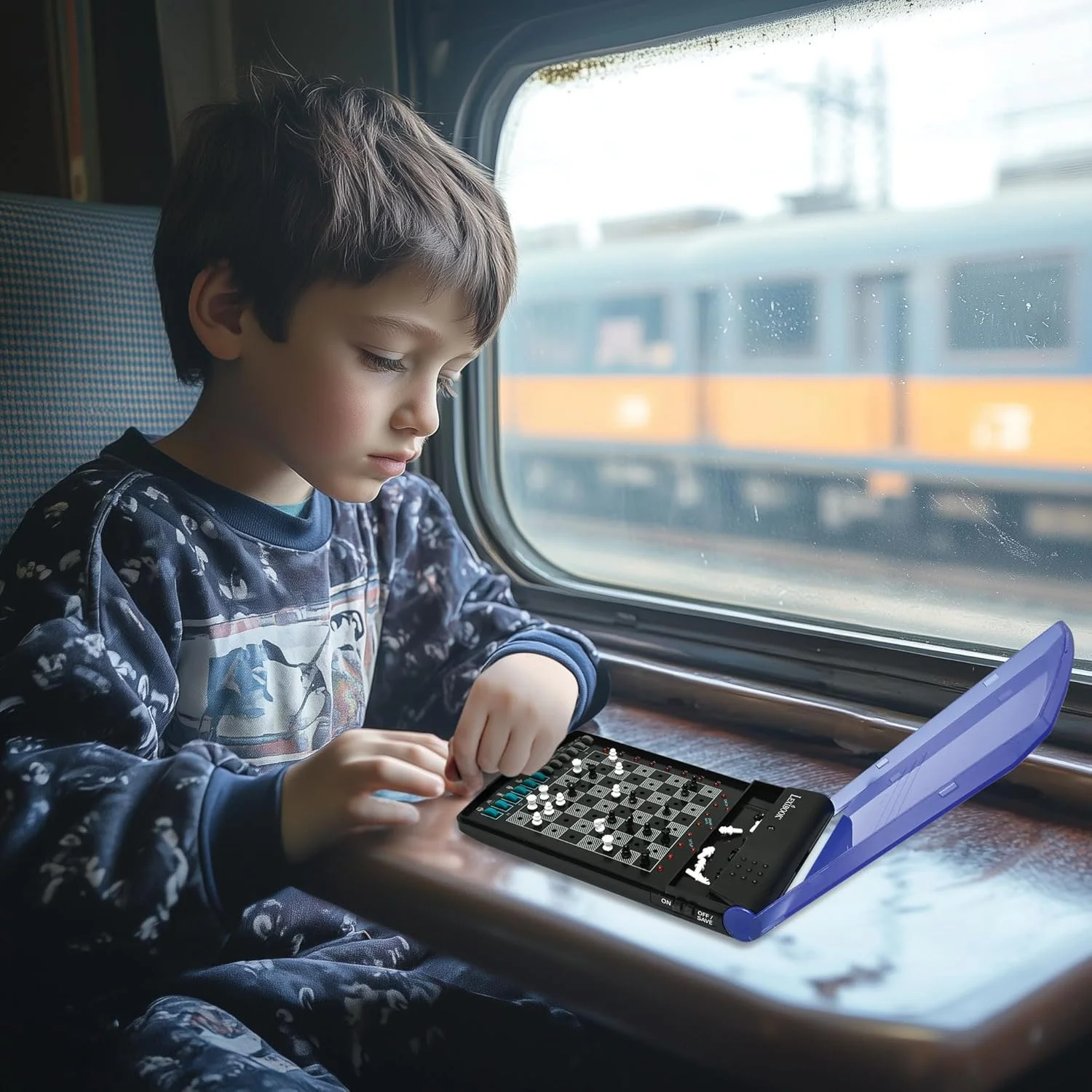 ست شطرنج مسافرتی الکترونیکی Lexibook، ۳۲ قطعه، ۶۴ سطح دشواری، ۱ تا ۲ بازیکن، بازی استراتژیک، بازی تخته ای خانوادگی، LCG500