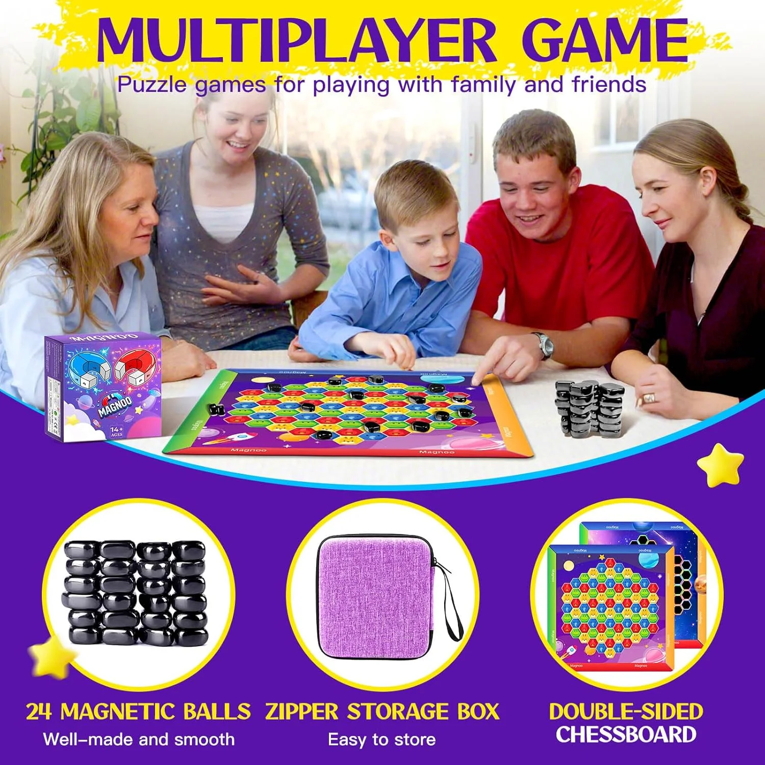 بازی شطرنج مغناطیسی، نسخه ارتقا یافته 2025 - بازی فکری و استراتژیک قابل حمل با اثر مغناطیسی، ایده آل برای مهمانی ها و خانواده ها (از 14 سال)