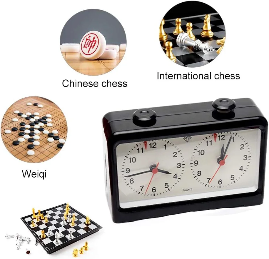 ساعت شطرنج دیجیتال زنگ دار Just E Joy با حرکت کوارتز برای بازی تخته ای شطرنج بین المللی شطرنج چینی مسابقات Weiqi ساعت شطرنج سبک آنالوگ کلاسیک