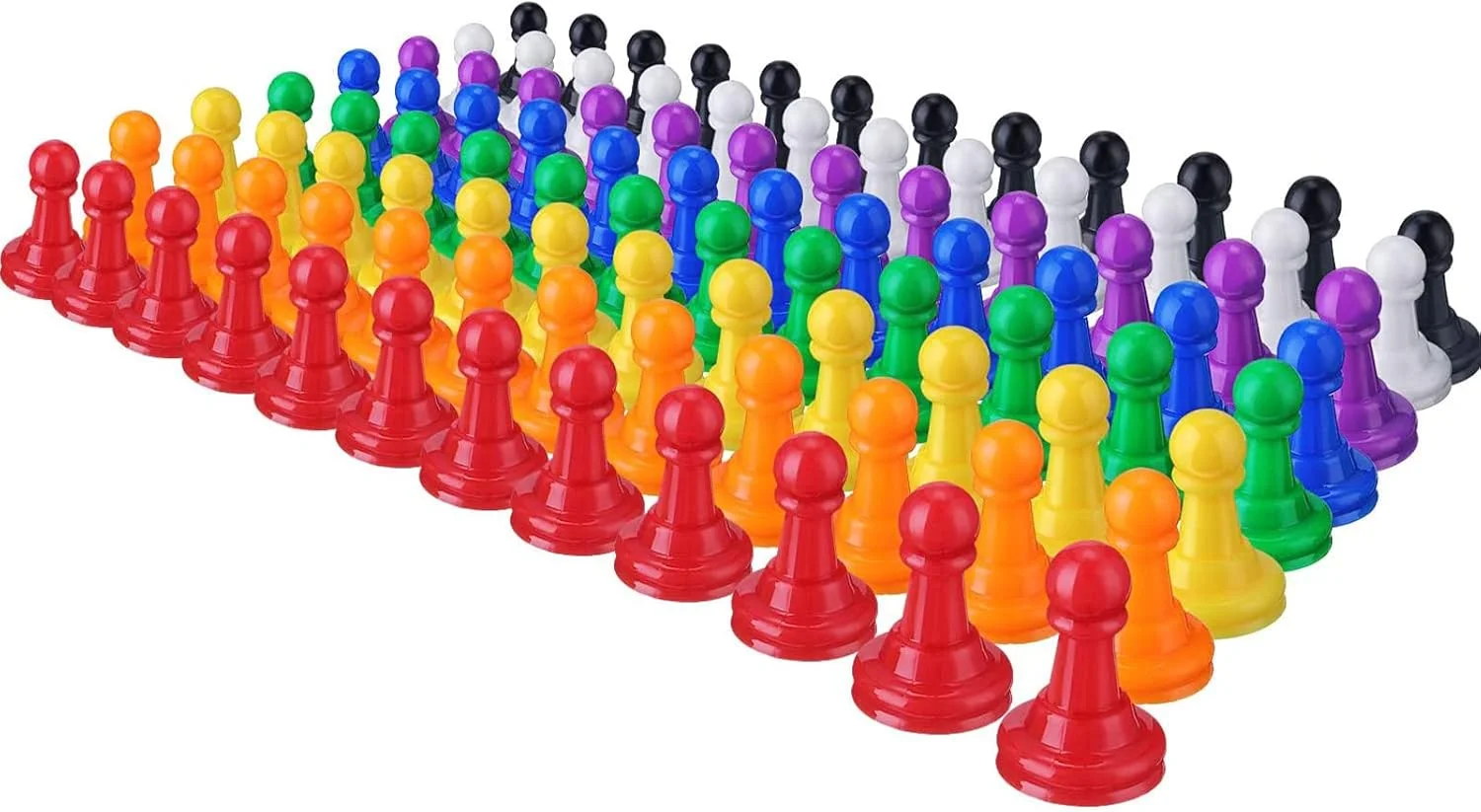 96 عدد مهره پلاستیکی رنگارنگ 1 اینچی برای بازی های رومیزی، قطعات، نشانگرهای رومیزی، هنر و صنایع دستی