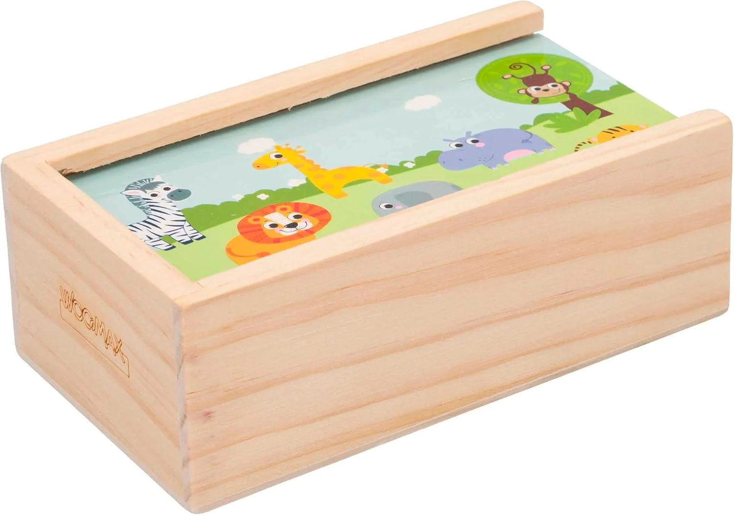 دومینو حیوانات جنگل کودکان WOOMAX 46461 - اسباب بازی آموزشی کودکان - شامل 30 قطعه ساخته شده از چوب طبیعی و پایدار - بازی های تخته ای دومینو حیوانات جنگل کودکان WOOMAX 46461 - اسباب بازی آموزشی کودکان - شامل 30 قطعه ساخته شده از چوب طبیعی و پایدار - بازی های تخته ای