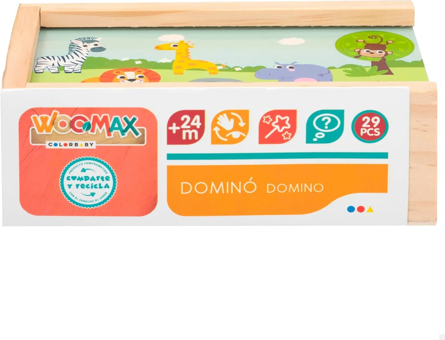 دومینو حیوانات جنگل کودکان WOOMAX 46461 - اسباب بازی آموزشی کودکان - شامل 30 قطعه ساخته شده از چوب طبیعی و پایدار - بازی های تخته ای دومینو حیوانات جنگل کودکان WOOMAX 46461 - اسباب بازی آموزشی کودکان - شامل 30 قطعه ساخته شده از چوب طبیعی و پایدار - بازی های تخته ای