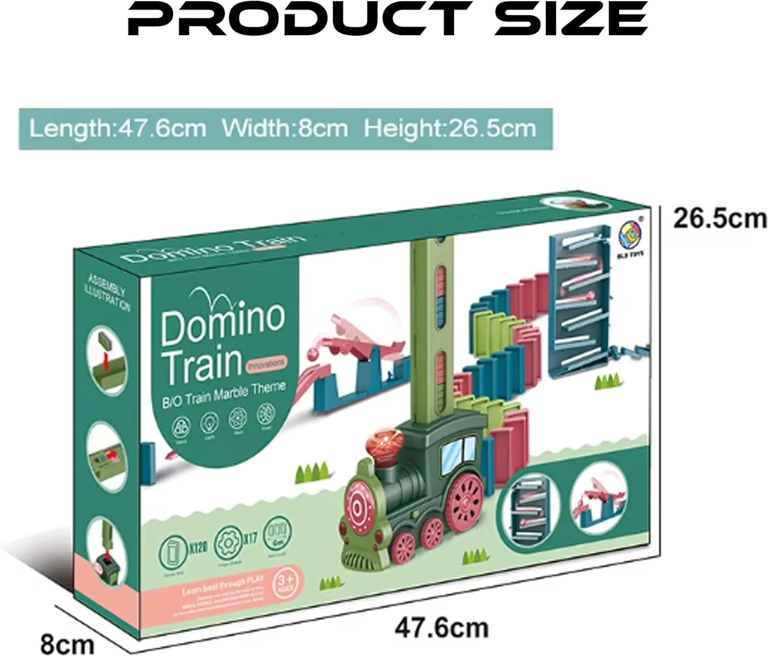 ست قطار دومینو چیدنی اتوماتیک VersaMarts – اسباب بازی بلوک های چیدنی با نور و موسیقی