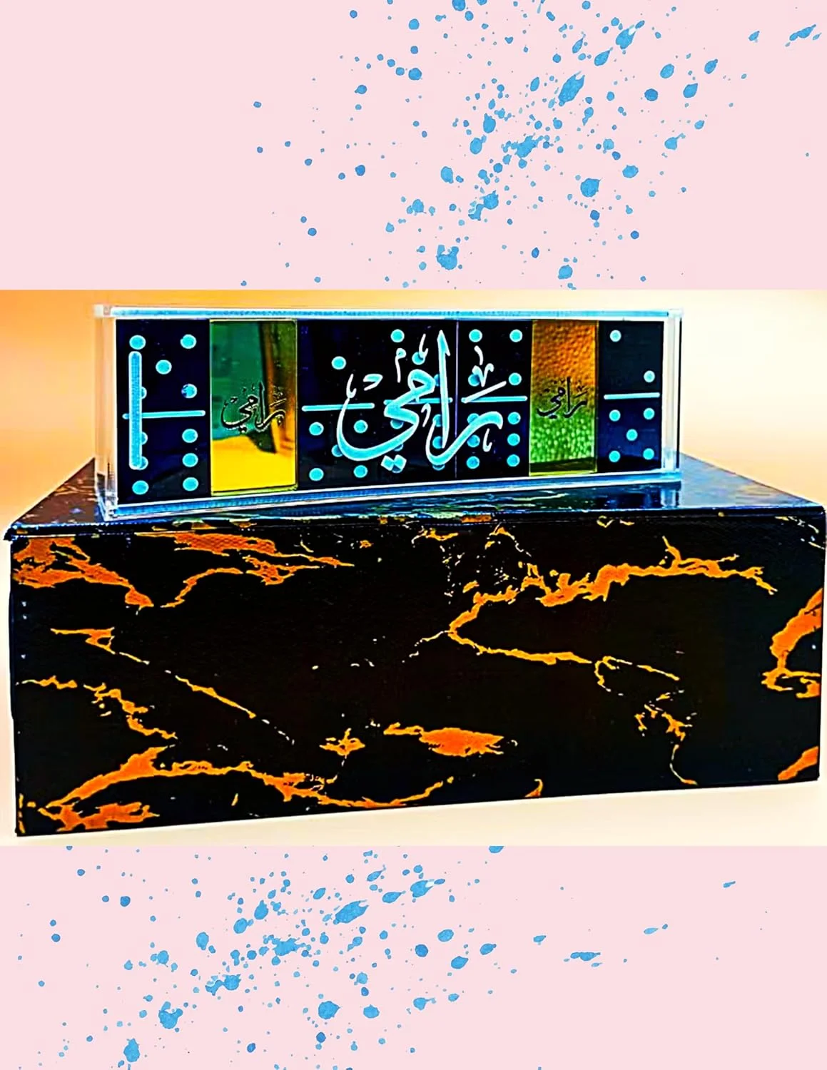 ست دومینو شخصی‌سازی شده با نام و طرح دلخواه