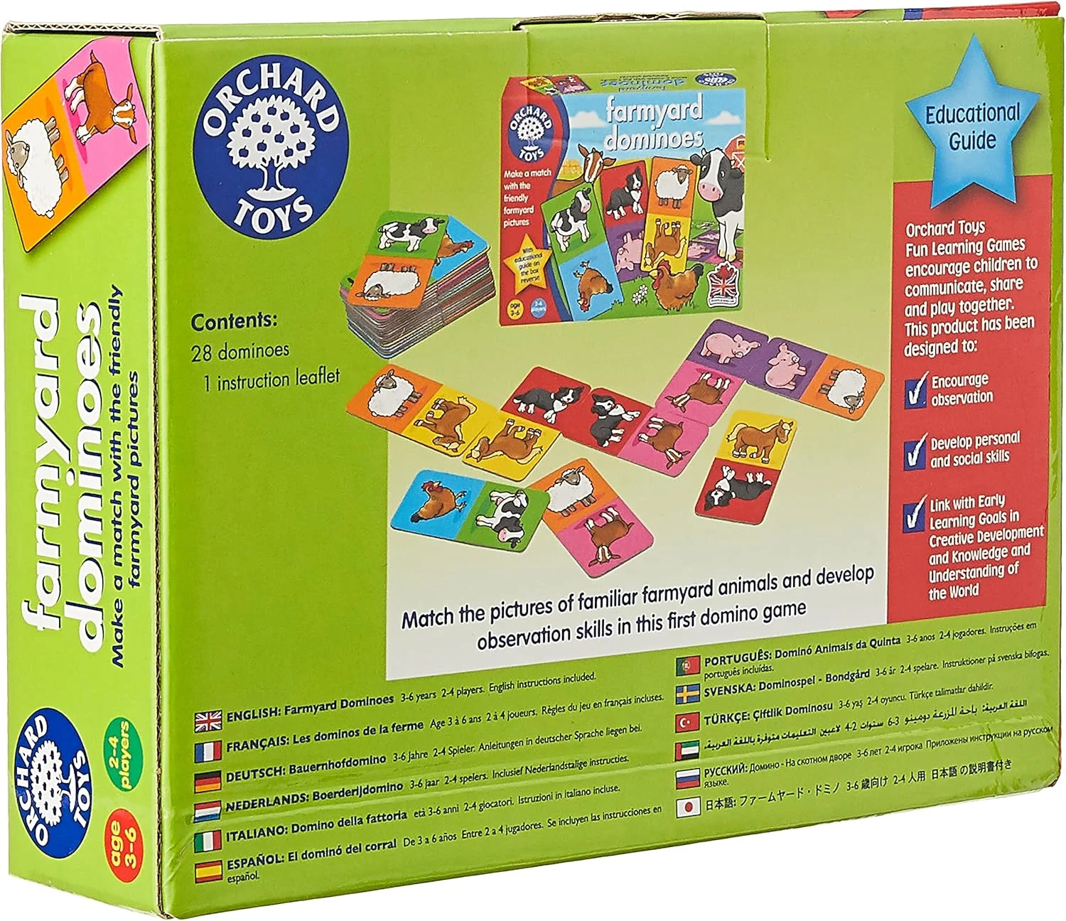 بازی دومینو مزرعه اسباب بازی های باغ | بازی سرگرم کننده تطبیق و ارسال، مناسب برای کودکان 2 سال به بالا