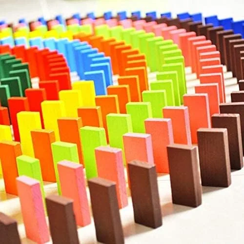 120 قطعه بلوک چوبی با کیفیت برای نوزادان و کودکان خردسال، اسباب بازی دومینو