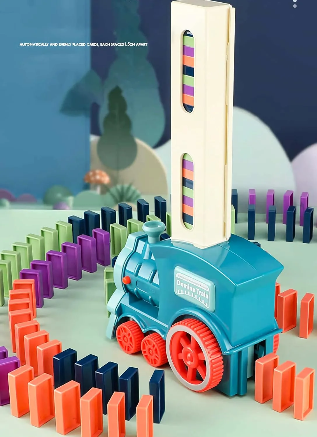 مجموعه بلوک قطار دومینو کودکان NC - 60 قطعه، مناسب برای 3 تا 8 سال