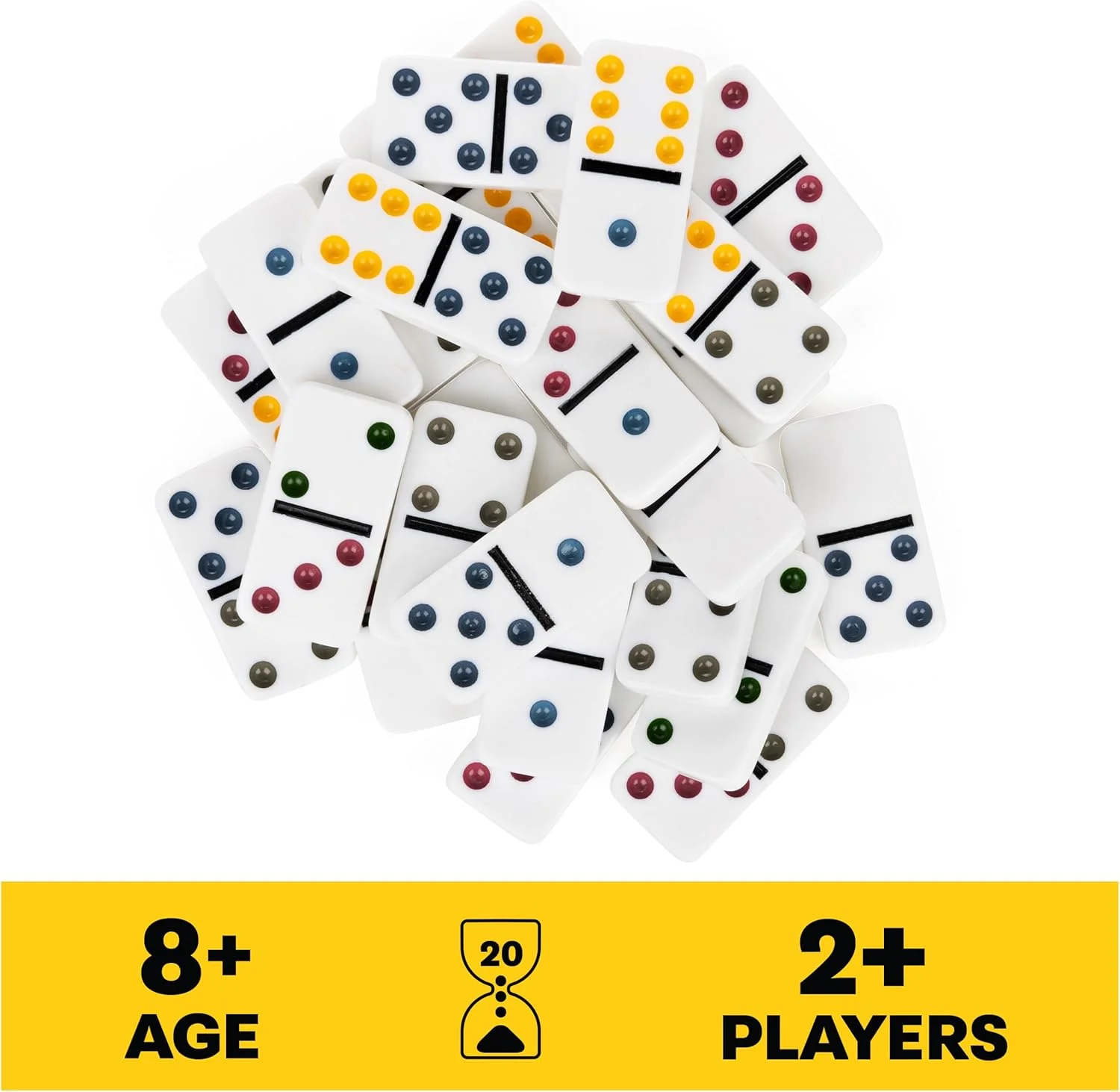 بازی فکری دومینو قطار مکزیکی Spin Master Games در جعبه آلومینیومی، مناسب برای شب بازی خانوادگی، هدیه برای نوجوانان، برای سنین 8 سال به بالا