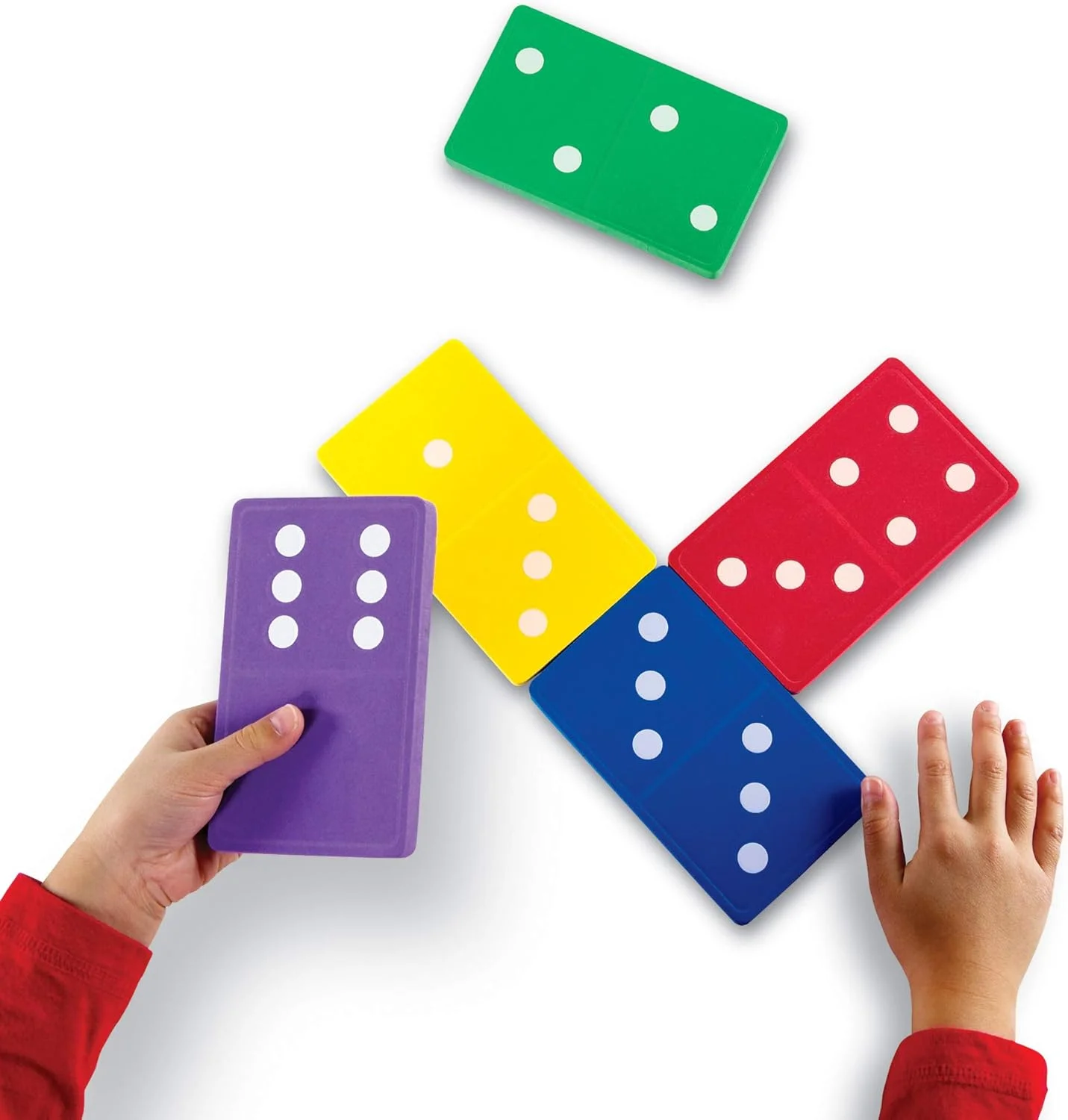 دومینوهای فومی بزرگ Learning Resources، دومینوهای آموزشی بزرگ، دومینوهای فومی، بازی دومینو برای کودکان، 5 سال به بالا