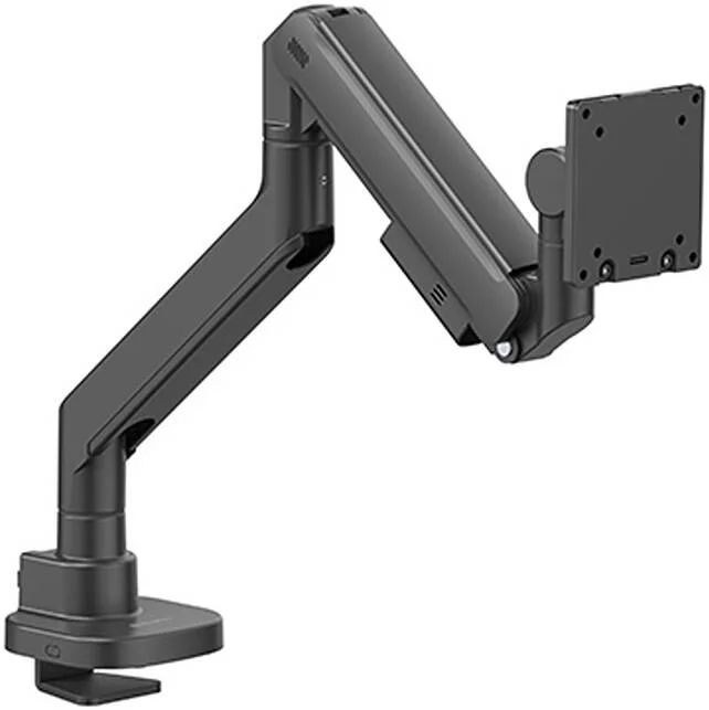 بازوی مانیتور سنگین SilverStone ARM15B 57 اینچی با طراحی فنر گازی سنگین و قابلیت تنظیم چند منظوره، سایز صفحه نمایش 24 تا 57 اینچ، حداکثر وزن تا 27 کیلوگرم، گیره / گرومت، مشکی | SST-ARM15B