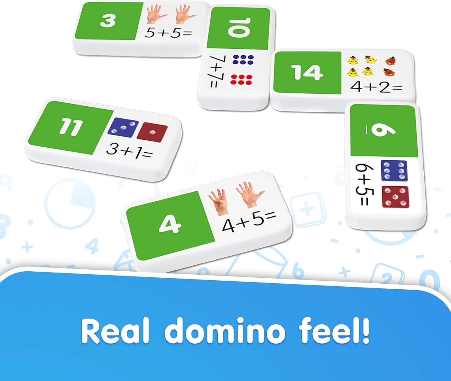 دومینوهای جمع جونیور لرنینگ JL481، چند رنگ، 7.8 ارتفاع x 4.7 طول x 1.5 عرض، سفید