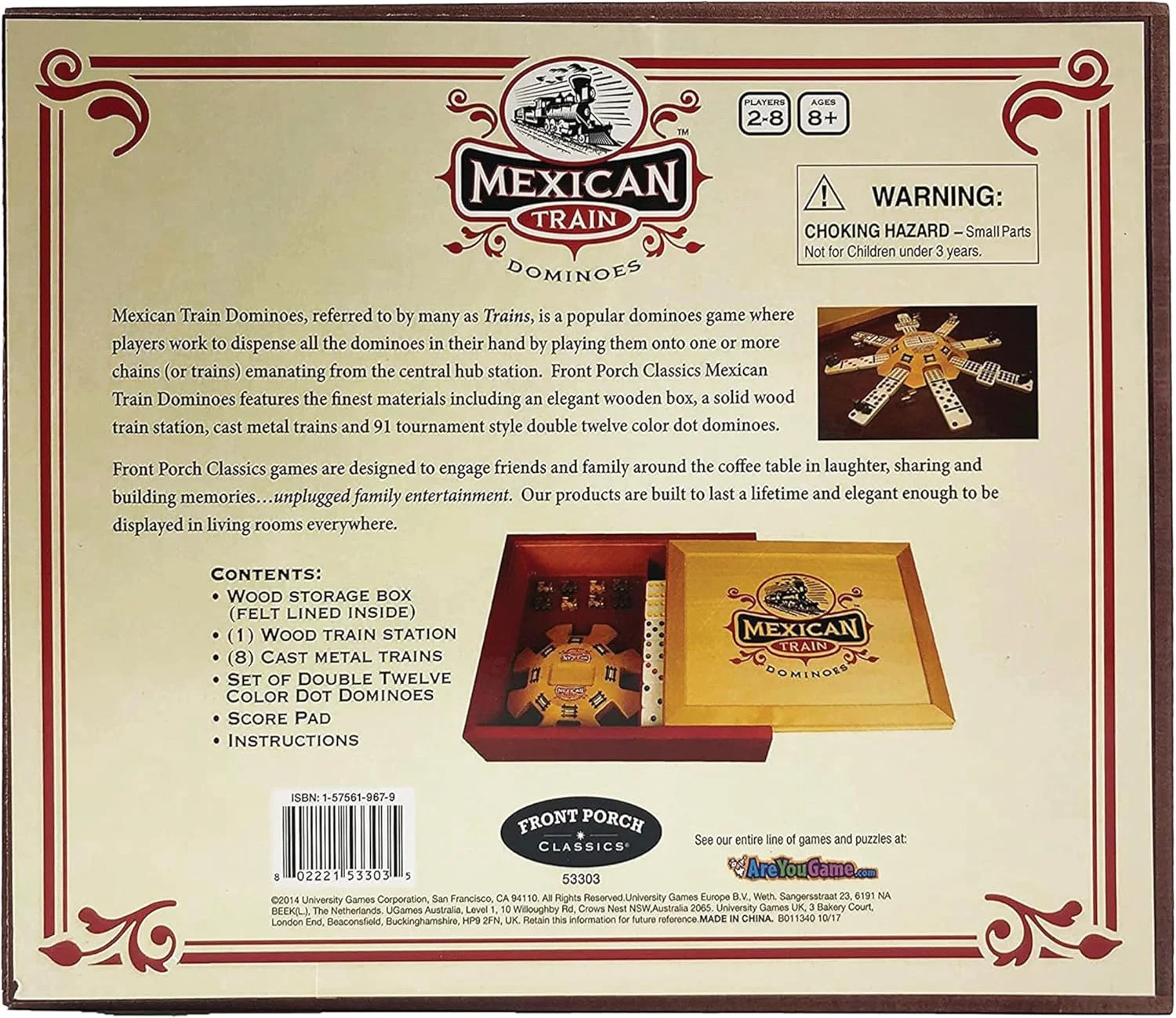 دومینو قطار مکزیکی کلاسیک ایوان جلو