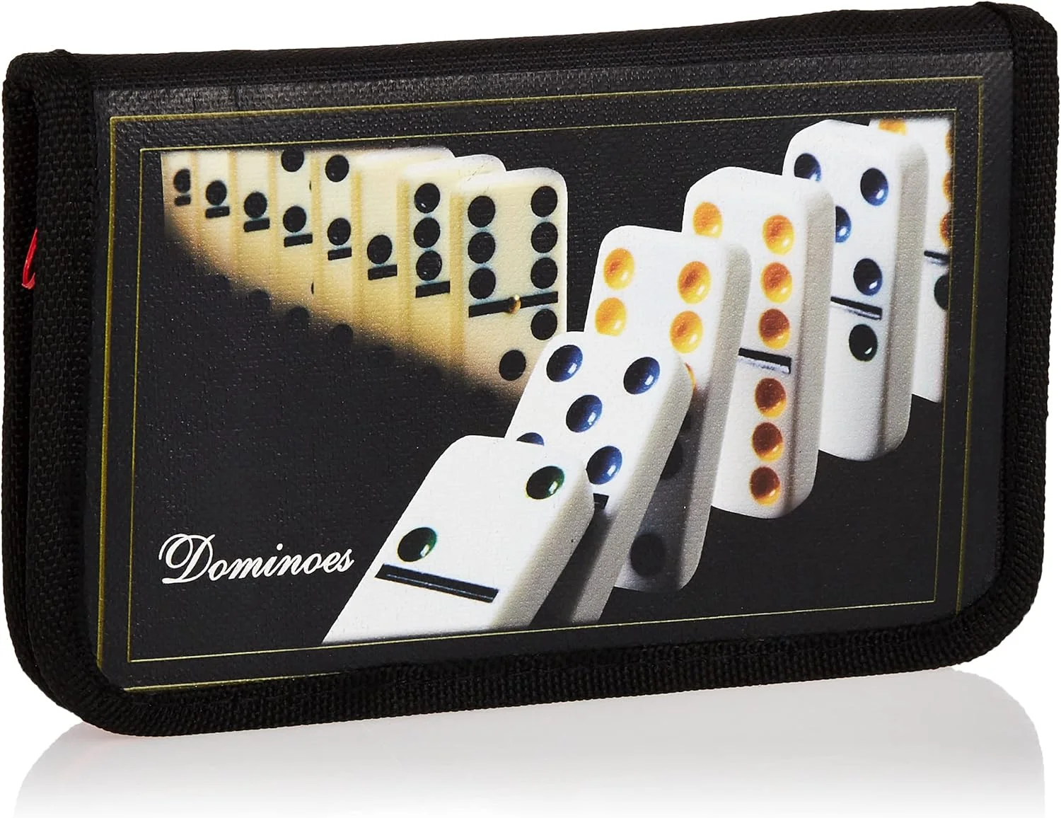 دومینو رنگی دابل سیکس در کیف پارچه ای زیپ دار (بسته 28 عددی)، 5010CB 5