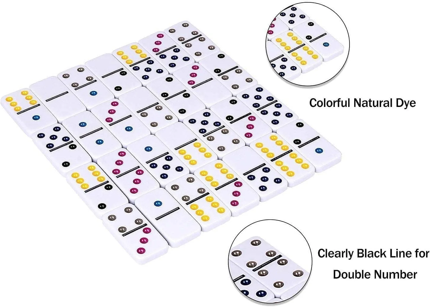 مجموعه بازی دومینو، دومینو برای همه، جعبه، (91 دومینو در 12 رنگ)