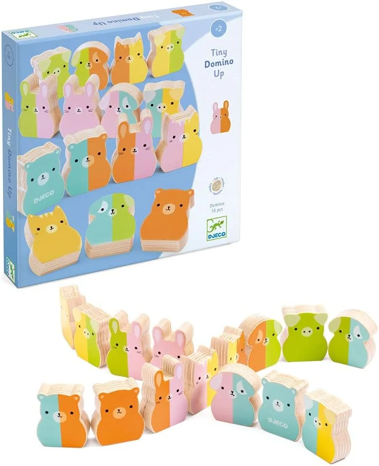 بازی دومینو چوبی حیوانات Djeco Tiny Domino Up