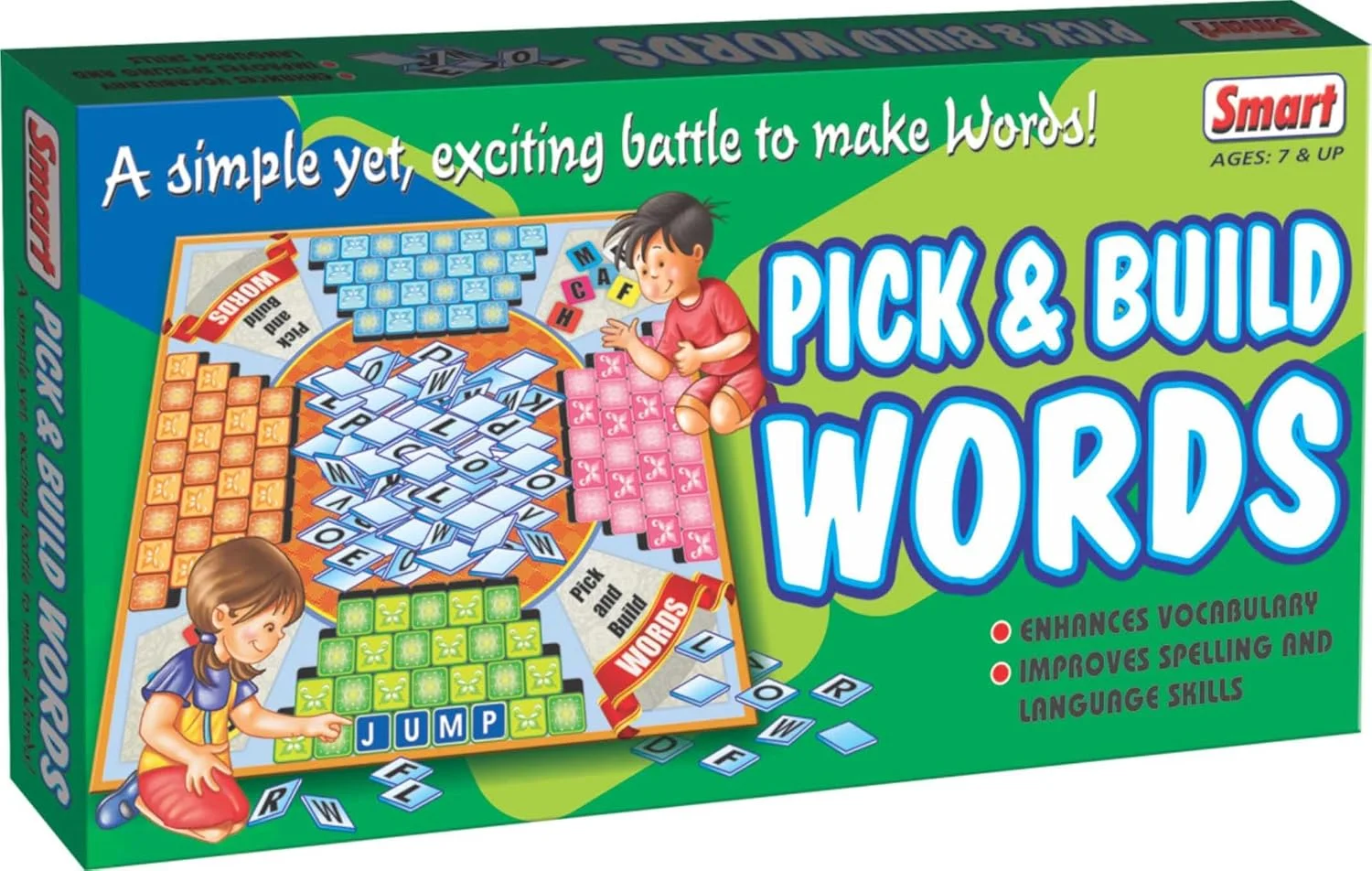 بازی ساخت کلمات هوشمندانه برای کودکان - بازی آموزشی املا و واژگان - بازی سرگرم کننده ساخت کلمه - بهبود مهارت های زبانی - اسباب بازی آموزشی برای پسران و دختران - 7 سال به بالا