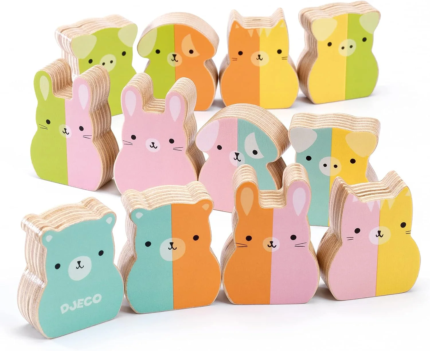 بازی دومینو چوبی حیوانات Djeco Tiny Domino Up