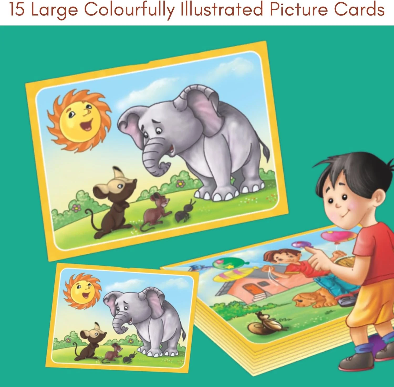 بازی هوشمندانه تست حافظه برای کودکان از Creative - 15 کارت تصویری رنگارنگ - فعالیت سرگرم کننده تمرین مغز برای تمرکز و یادآوری - اسباب بازی هوشمندانه سال های اولیه - هدیه آموزشی برای کودکان - سنین 5 سال به بالا