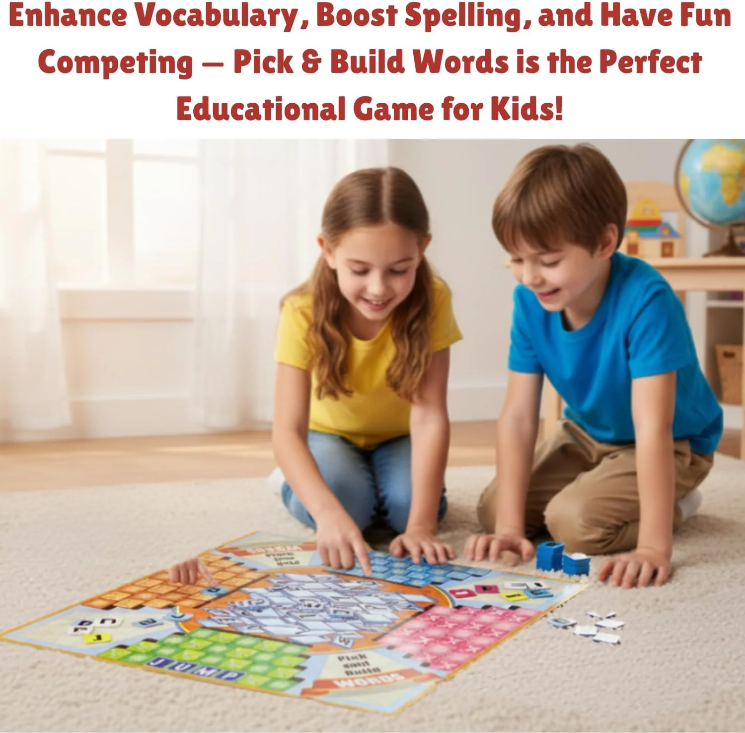 بازی ساخت کلمات هوشمندانه برای کودکان - بازی آموزشی املا و واژگان - بازی سرگرم کننده ساخت کلمه - بهبود مهارت های زبانی - اسباب بازی آموزشی برای پسران و دختران - 7 سال به بالا
