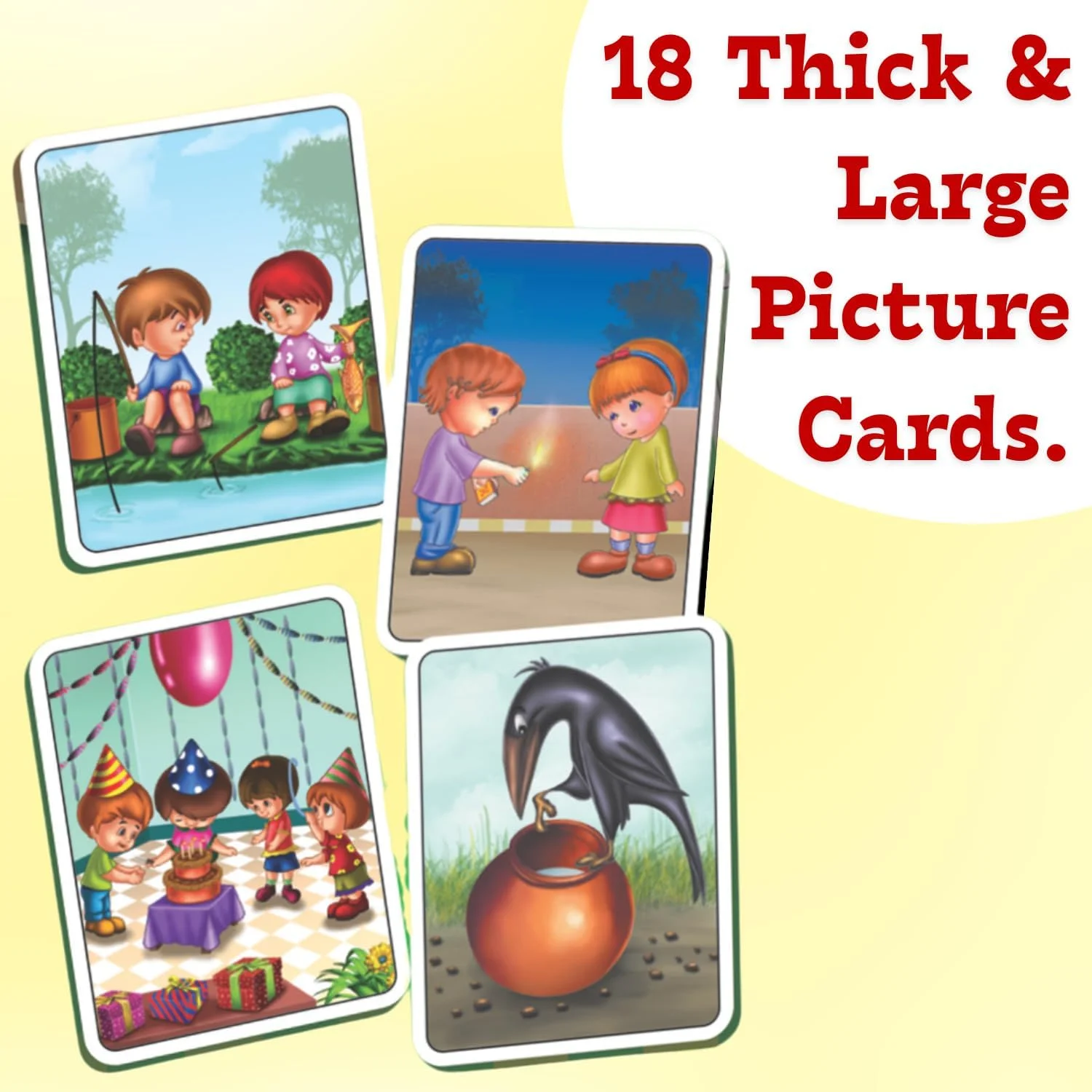 بازی کارتی تصویری آموزشی «بعدش چی میشه؟» Creative - شامل ۱۸ کارت ضخیم و بزرگ برای تقویت مهارت‌های ارتباطی، مشاهده و تفکر پیش‌بینی‌کننده - مناسب برای یادگیری زودهنگام کودکان ۳ سال به بالا