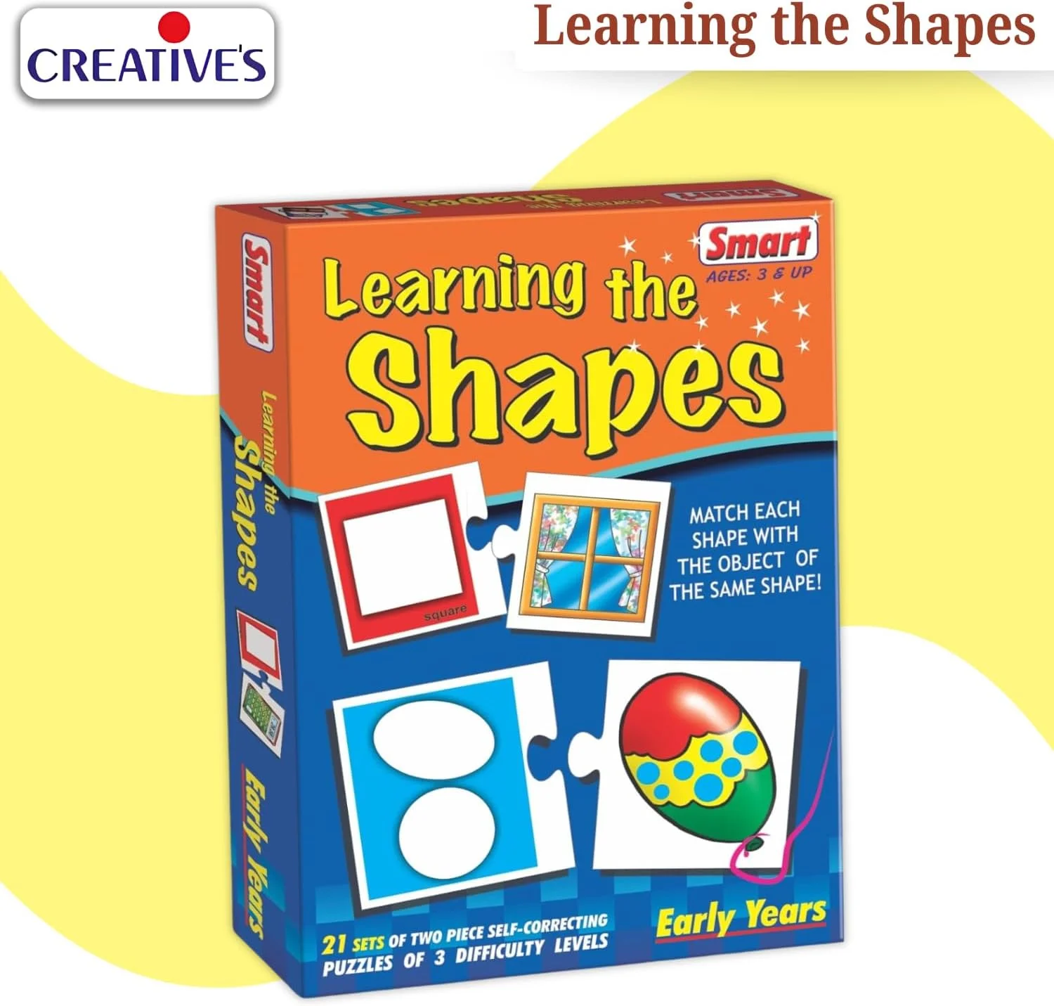 پازل آموزشی اشکال برای کودکان - 21 کارت تطبیق اشکال خود-اصلاح‌گر - بازی آموزشی برای یادگیری زودهنگام - هدیه سرگرم‌کننده پیش‌دبستانی برای پسران و دختران - 4 سال به بالا